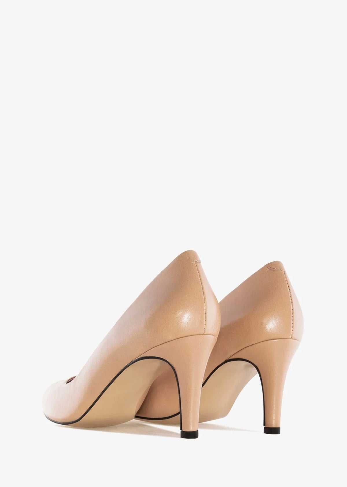 High heels - Natalia, nude leather