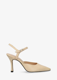 Slingback-klackskor - Odile, naken läder