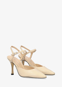Slingback-klackskor - Odile, naken läder