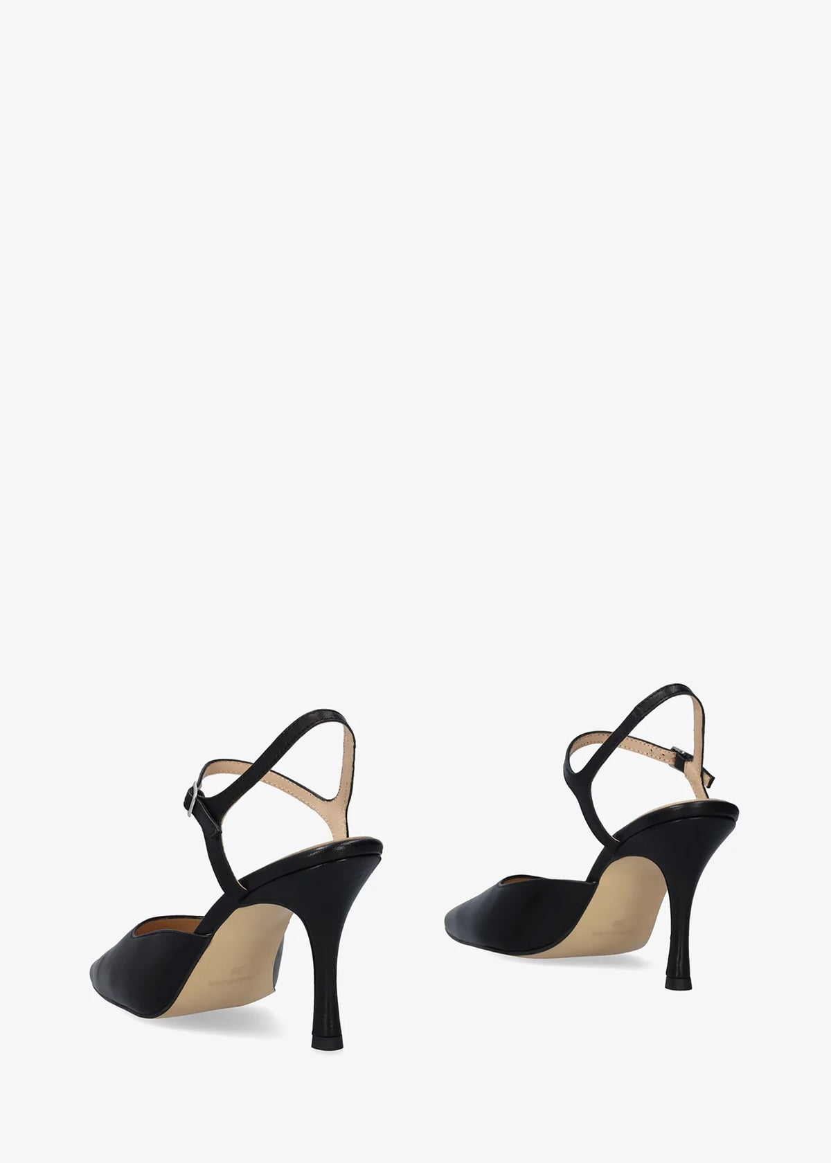 Slingback-klackskor - Odile, svart läder