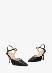Slingback-klackskor - Odile, svart läder