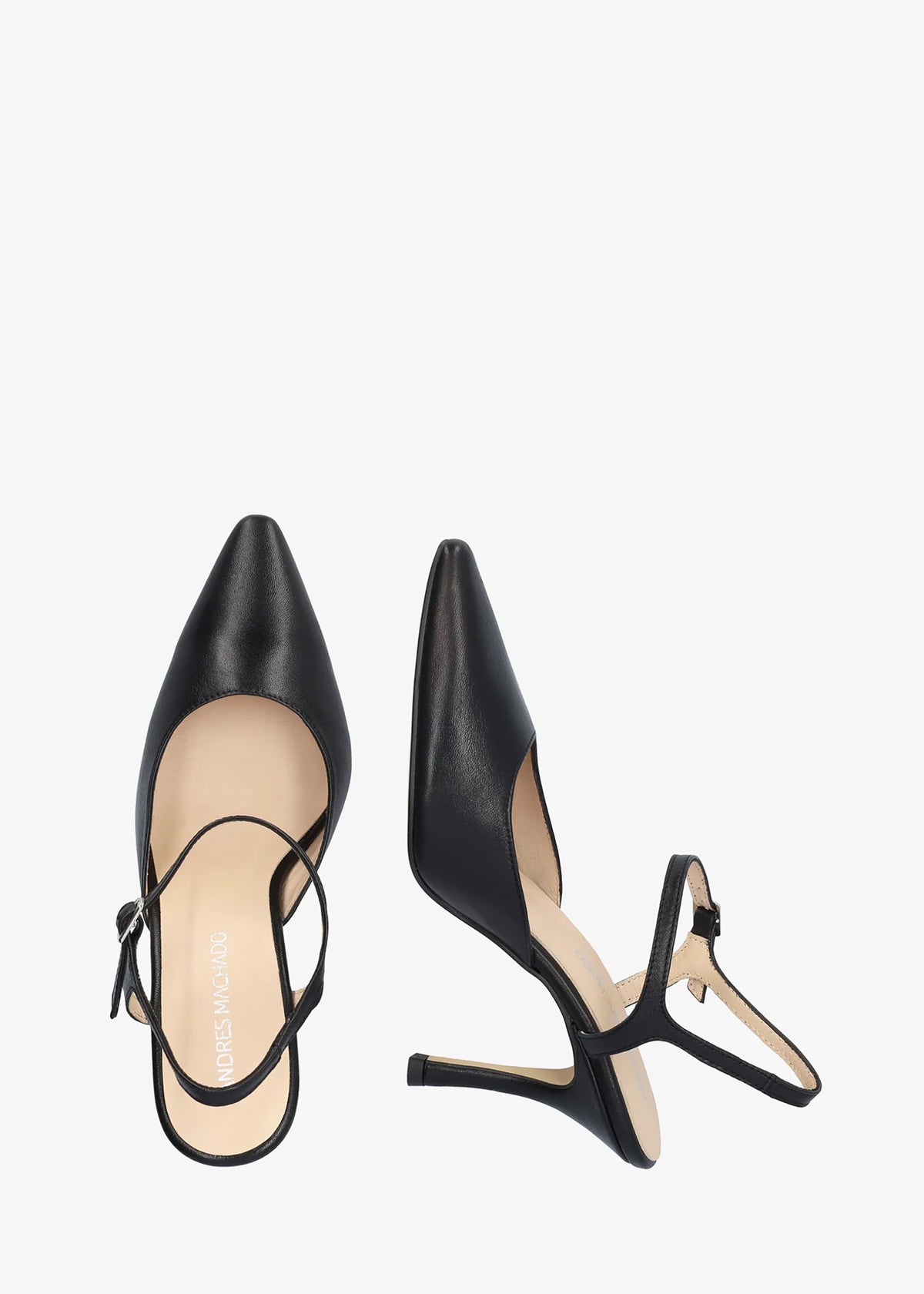 Slingback-klackskor - Odile, svart läder