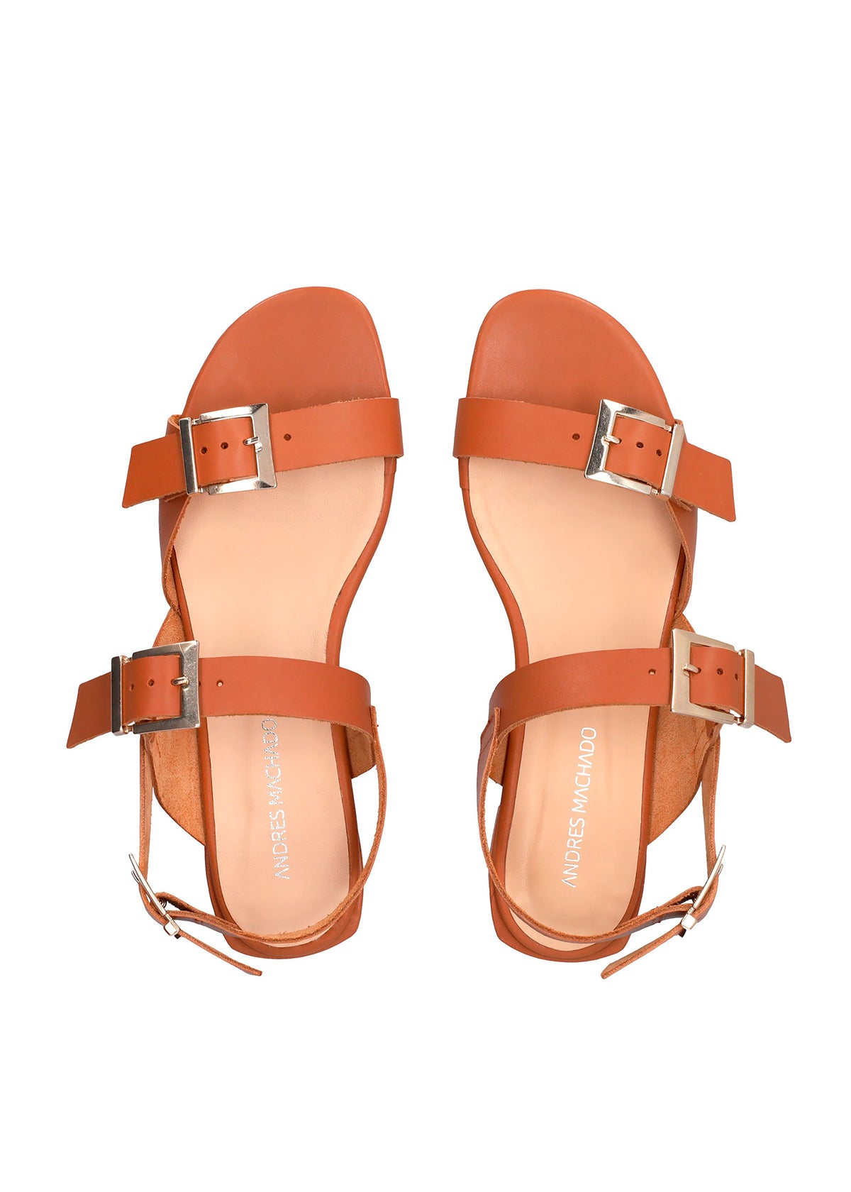 Sandals with buckle straps - Romina, brown leather