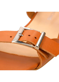 Sandals with buckle straps - Romina, brown leather