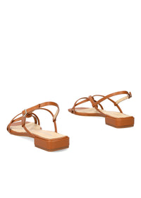 Sandals with thin straps - Vera, brown leather