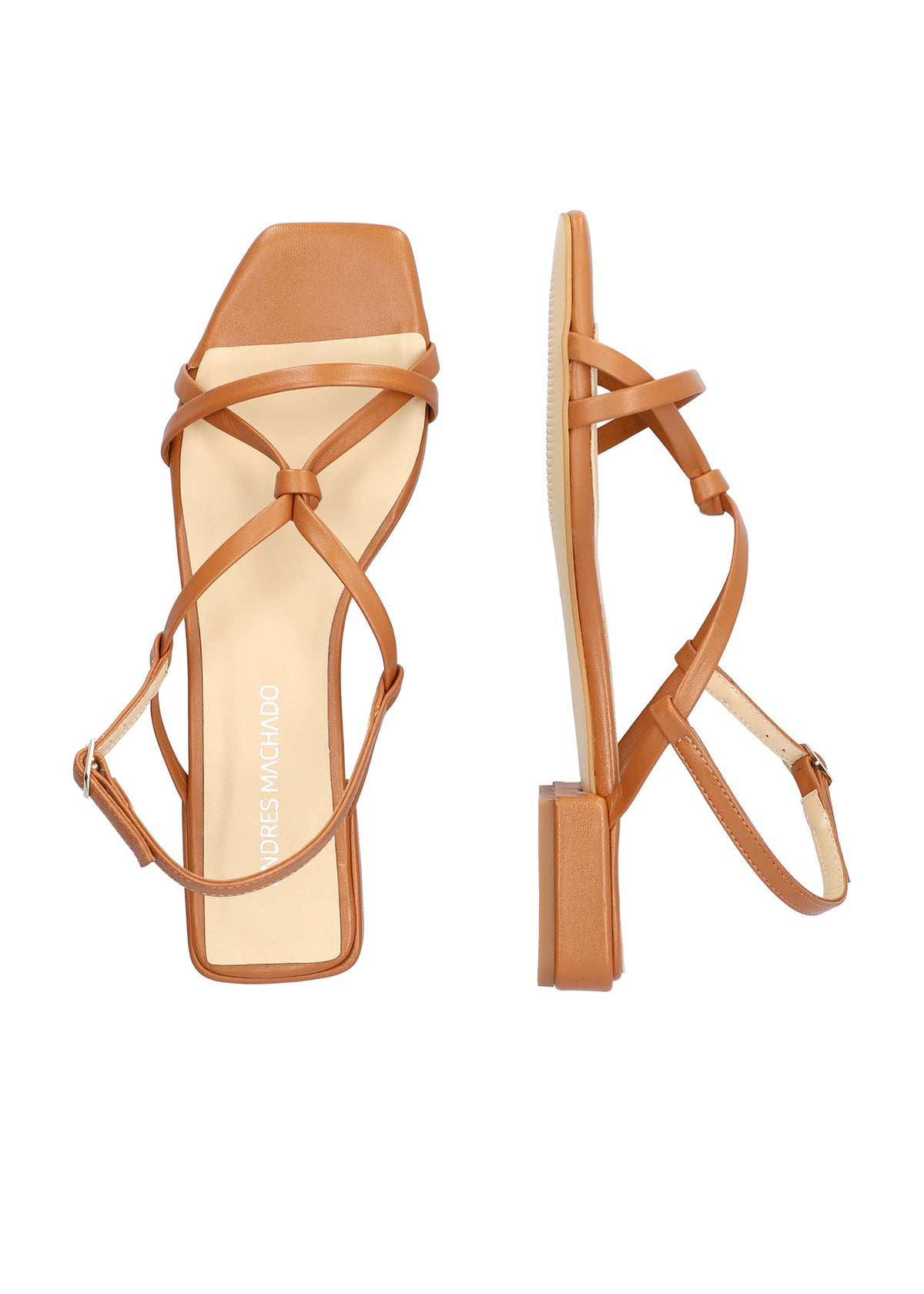 Sandals with thin straps - Vera, brown leather