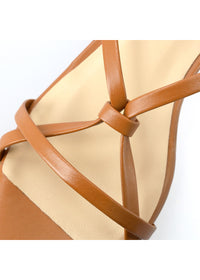 Sandals with thin straps - Vera, brown leather