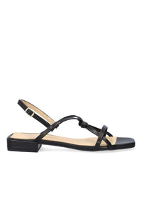 Sandals with thin straps - Vera, black leather