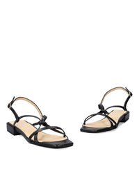 Sandals with thin straps - Vera, black leather