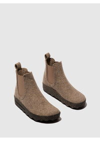 Felt ankle boots - beige, Caia