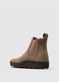 Felt ankle boots - beige, Caia