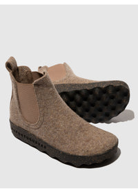 Felt ankle boots - beige, Caia