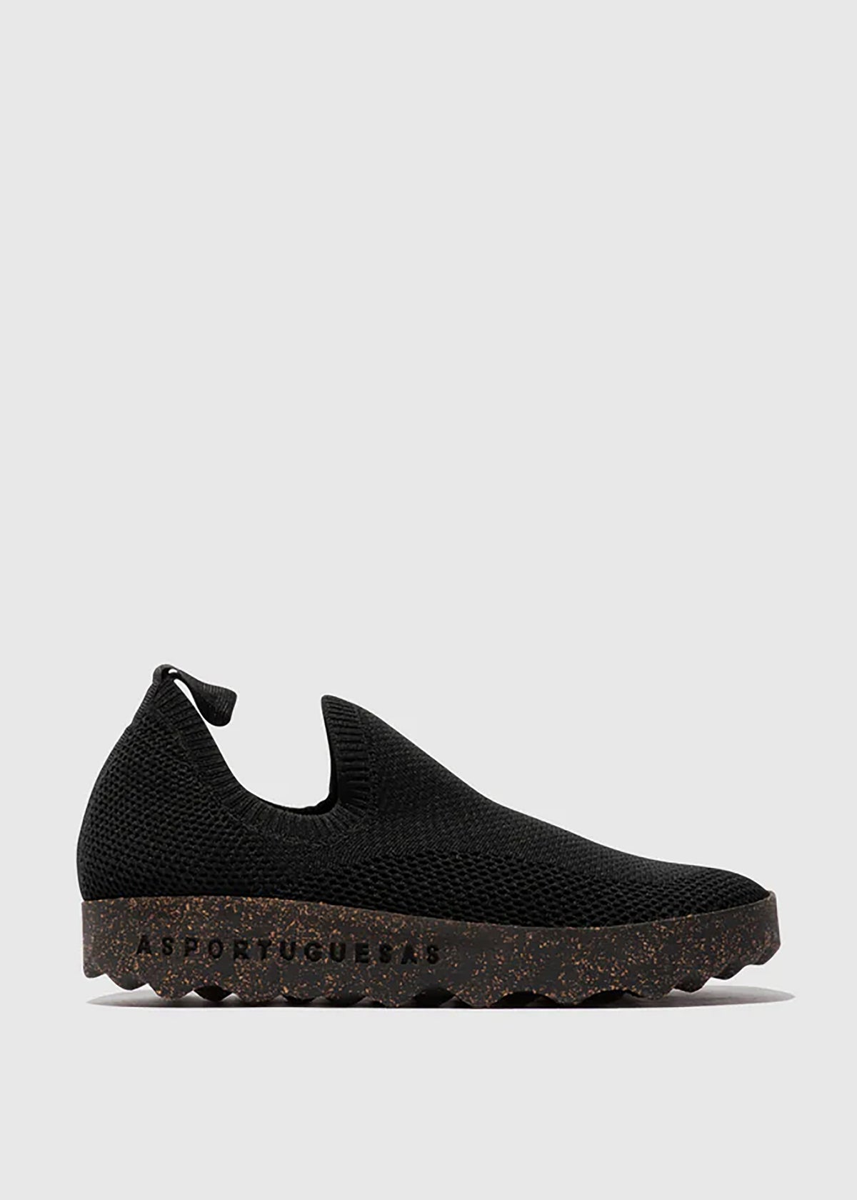 Strapless Clip Sneakers - black stretchy knit
