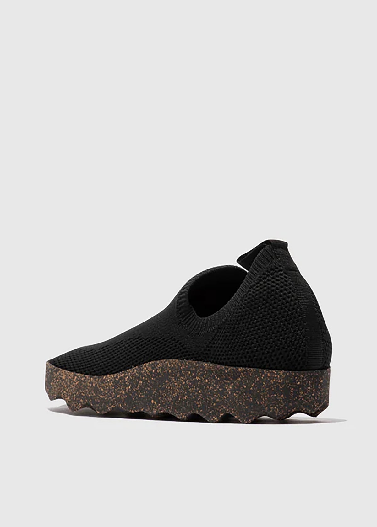 Strapless Clip Sneakers - black stretchy knit