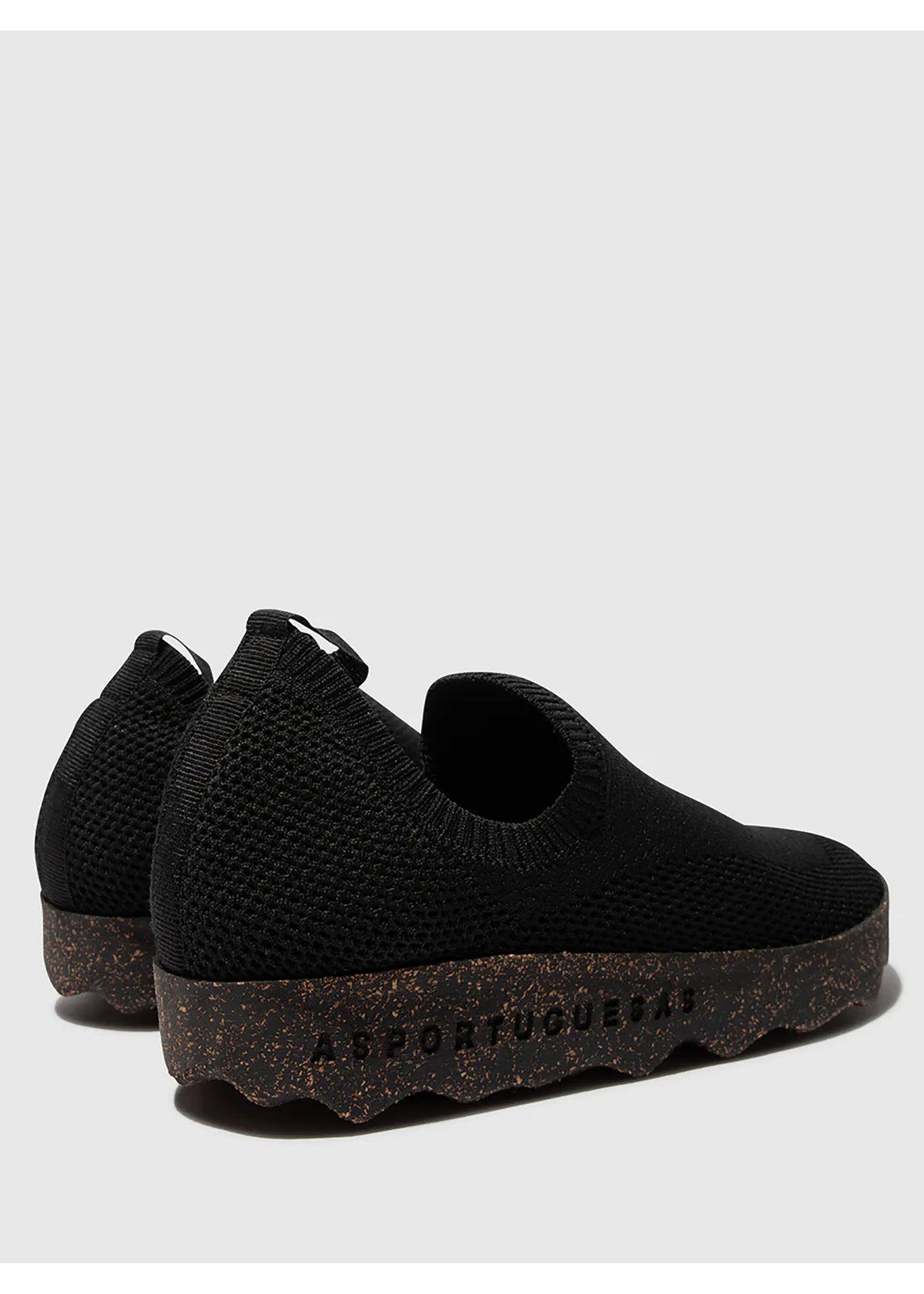 Strapless Clip Sneakers - black stretchy knit