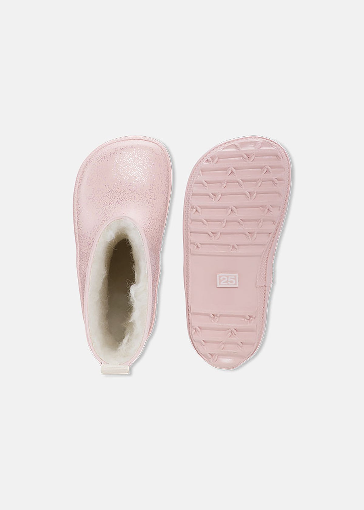 Rubber boots with warm lining - Aspen, Rose Sparkle