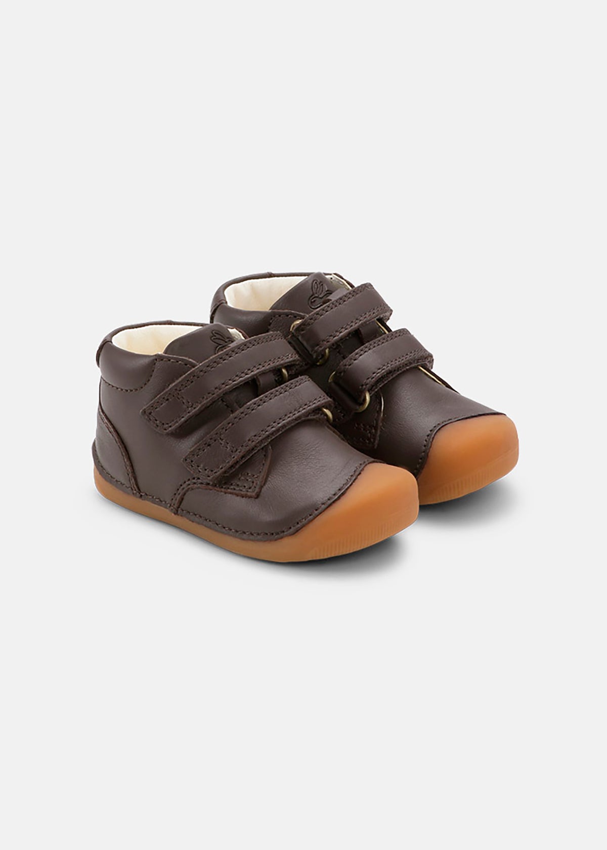 Children's barefoot shoes - first step shoes, Petit, dark brown leather