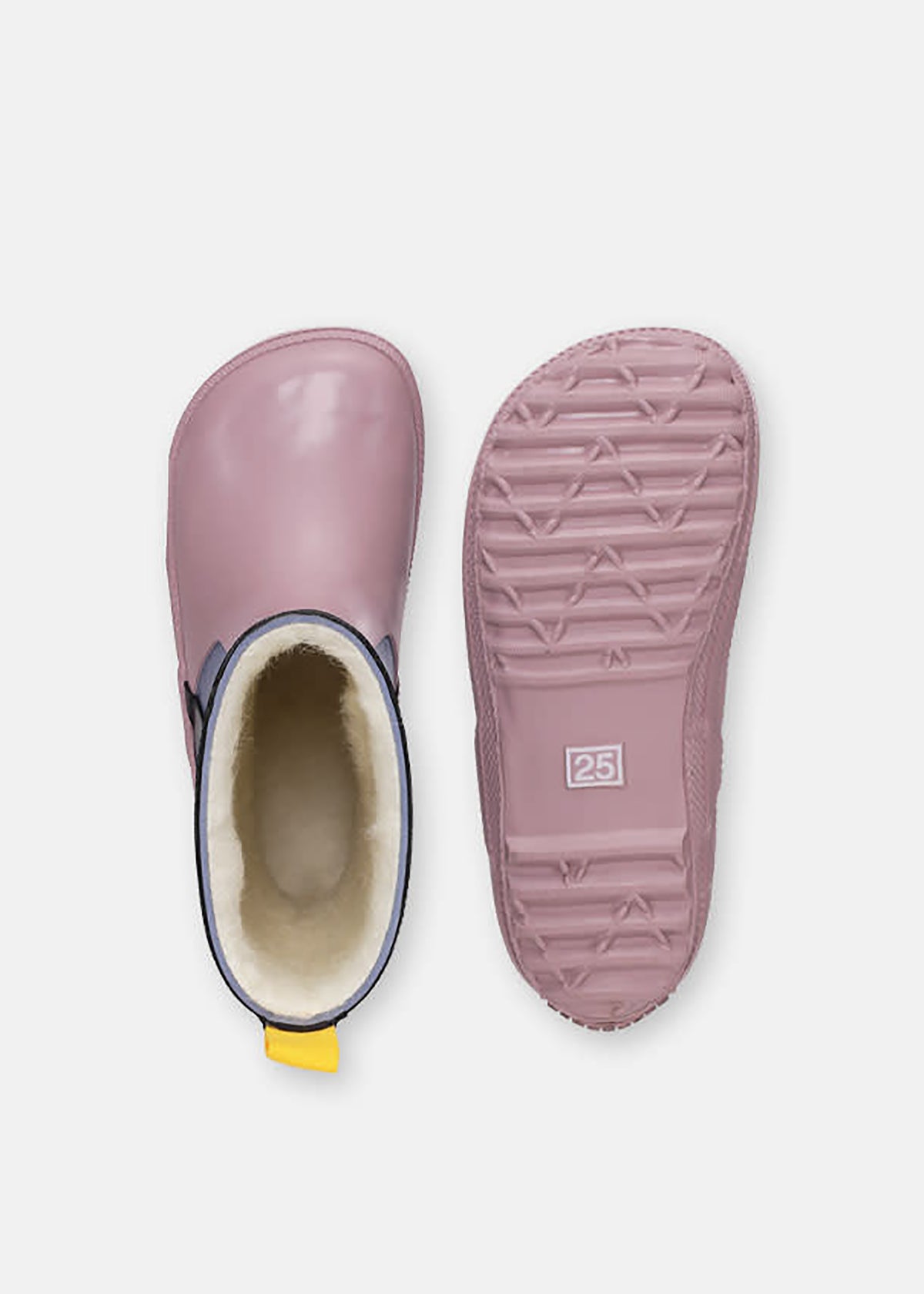 Rubber boots with warm lining - pink-blue-black, Charly High Warm