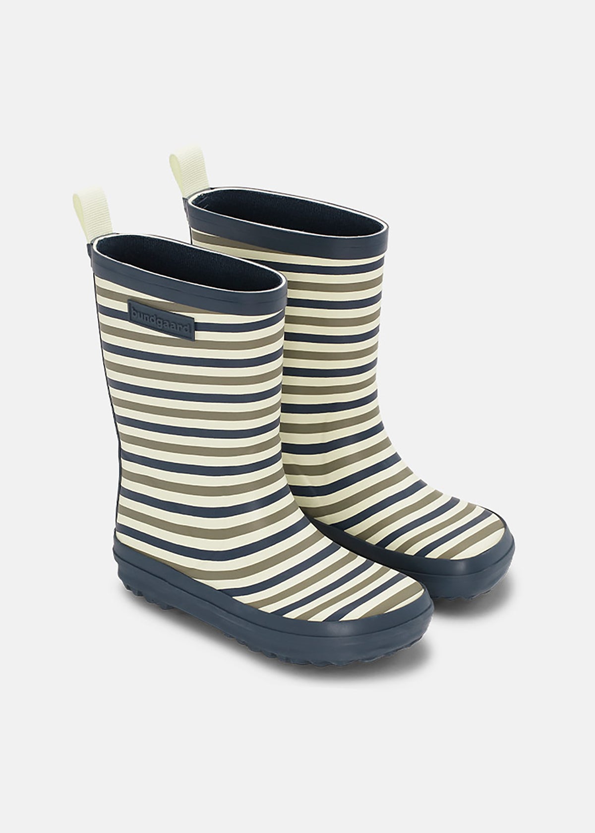Barnens gummistövlar med tunt foder – Charly, Oceanic Stripe