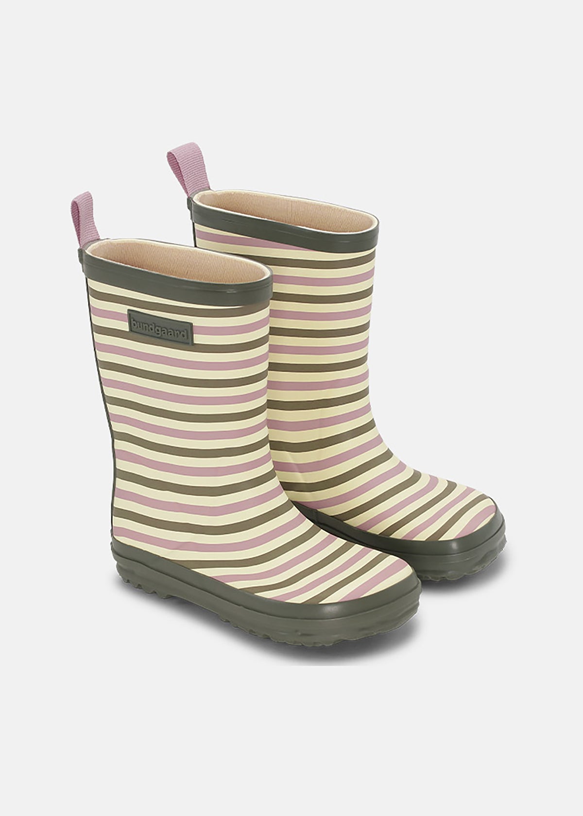 Children’s rubber boots with a thin lining – Charly, Peony Stripe
