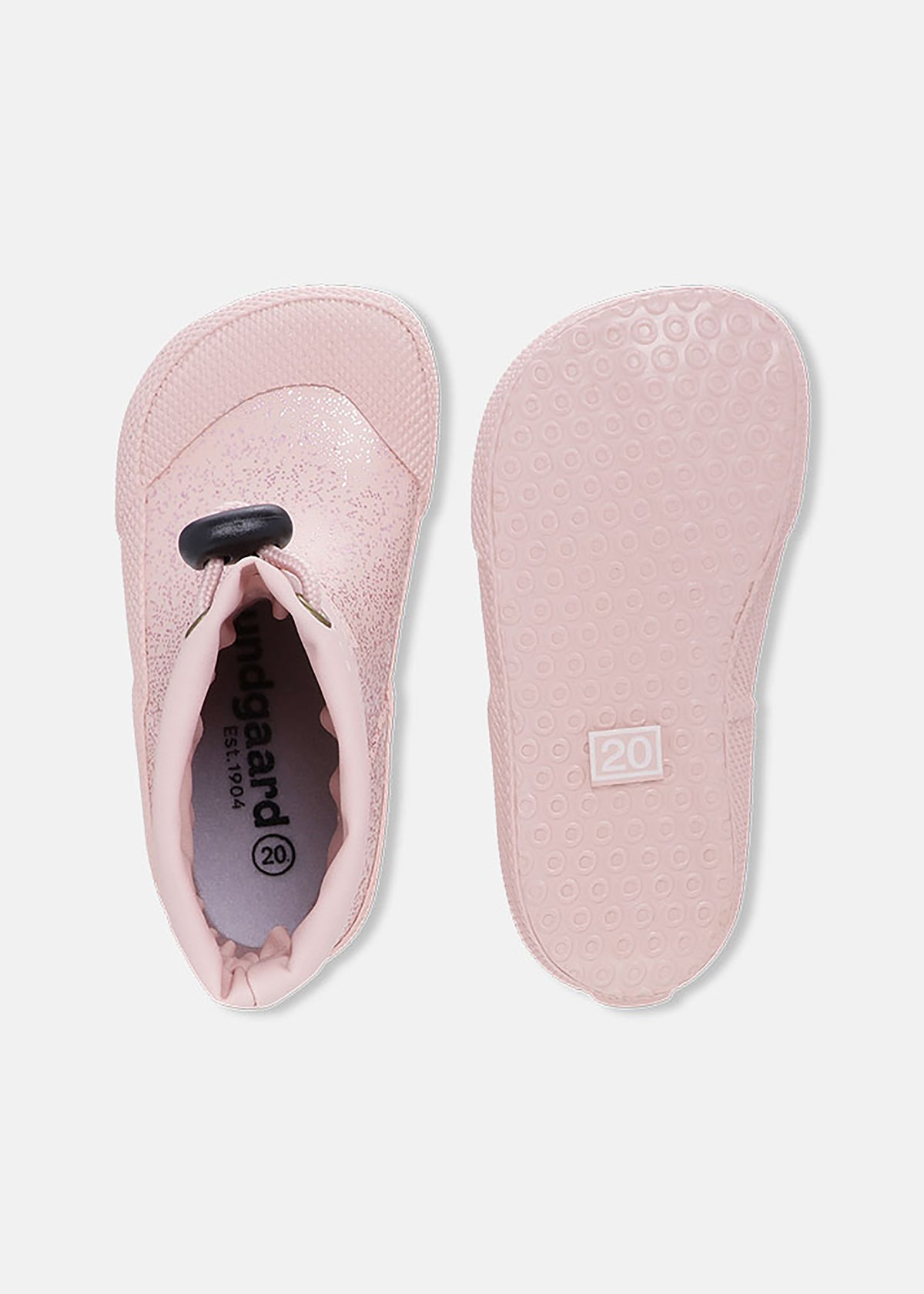 Rubber boots with warm lining - Malik Rose Sparkle, shimmering light pink