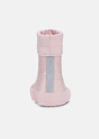 Rubber boots with warm lining - Malik Rose Sparkle, shimmering light pink