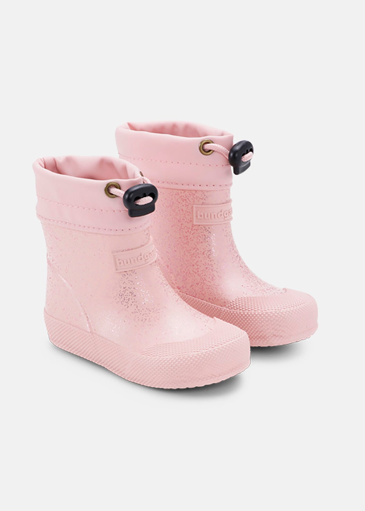 Rubber boots with warm lining - Malik Rose Sparkle, shimmering light pink