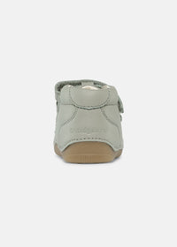 Children's barefoot shoes - first step shoes, Petit, sage green leather