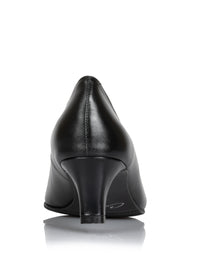 Pumps med låg klack - svart läder, v-sprund