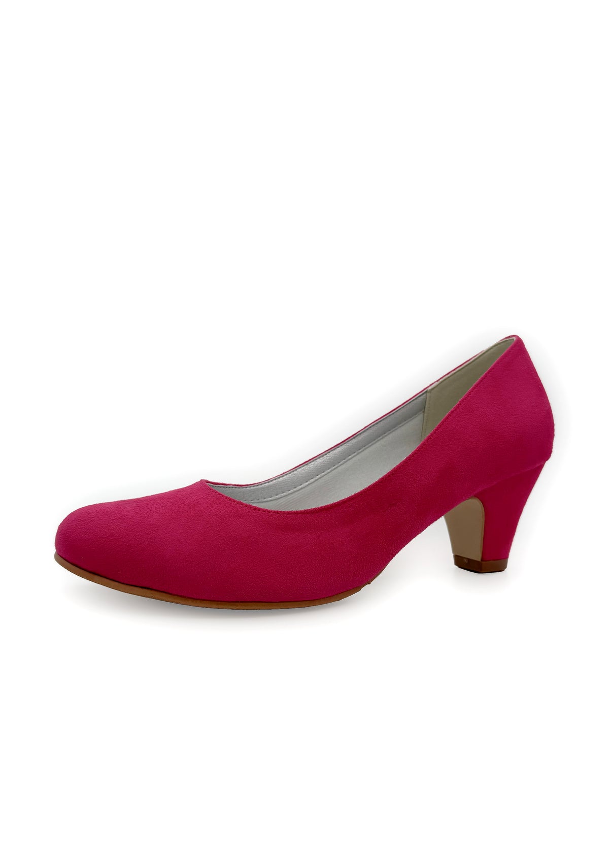 Pumps - pink fabric, wide fit