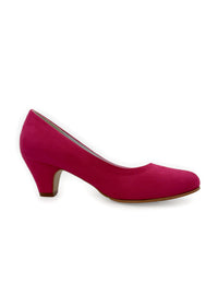 Pumps - pink fabric, wide fit