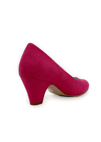 Pumps - pink fabric, wide fit