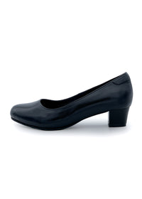 Pumps med klack - svart läder