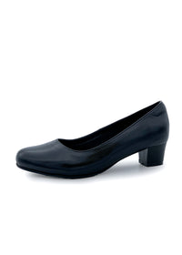 Pumps med klack - svart läder