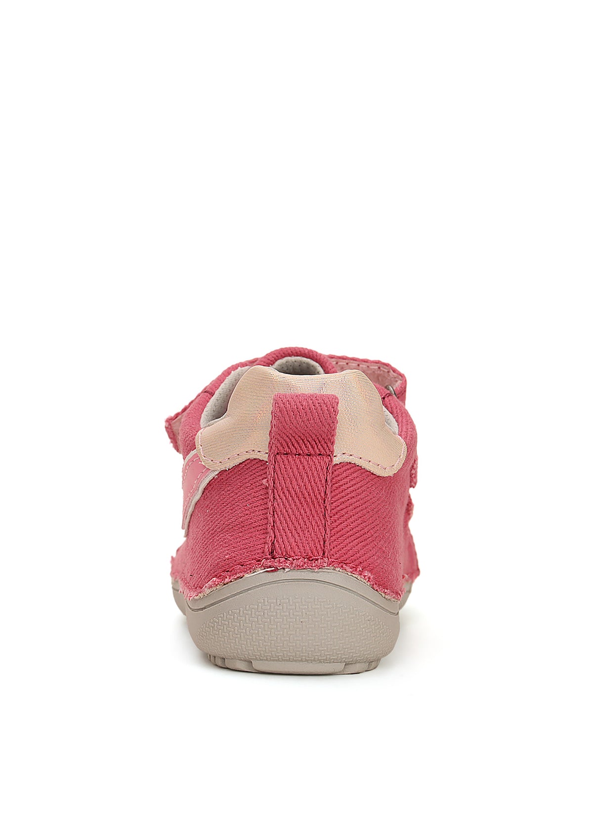 Barns barfotatennisskor - röd duk, rosa blixt