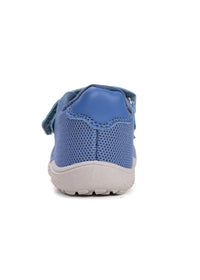 Children's barefoot sneakers - blue fabric, velcro
