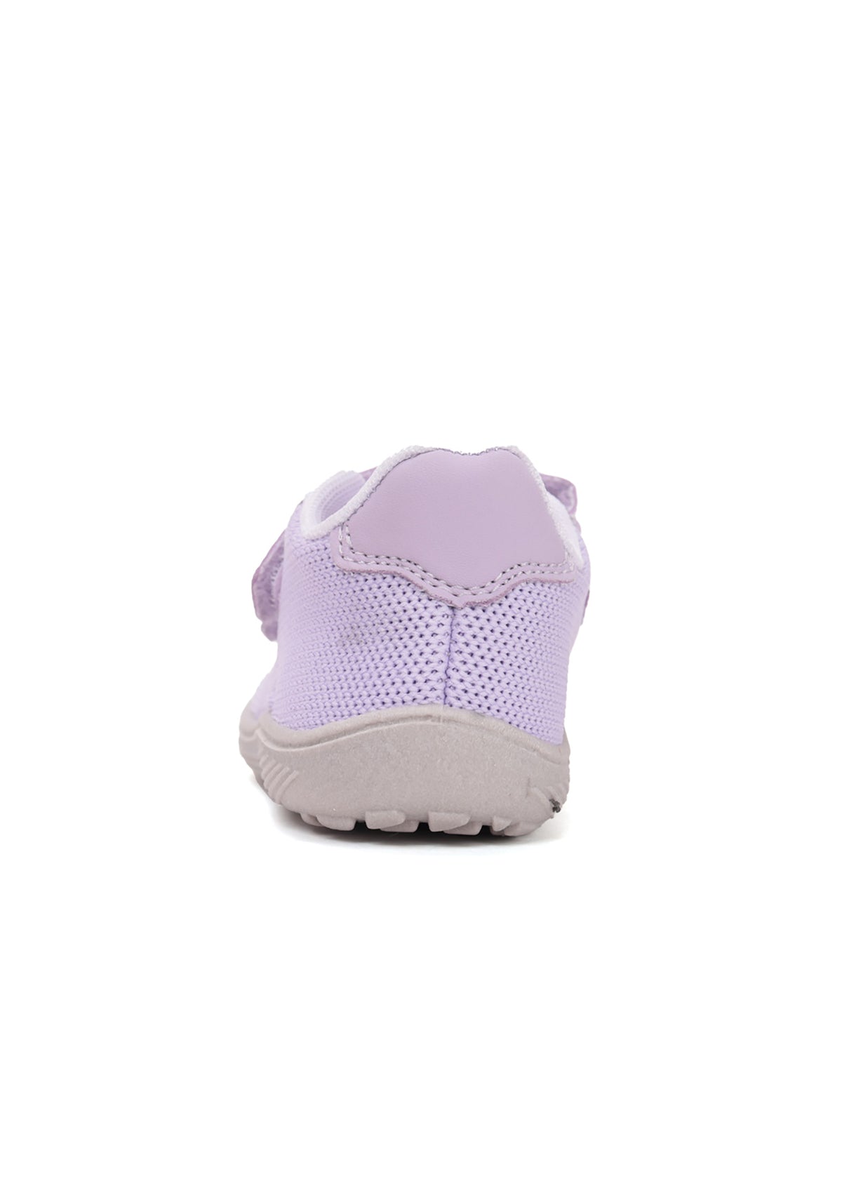 Children's barefoot sneakers - purple fabric, Velcro straps