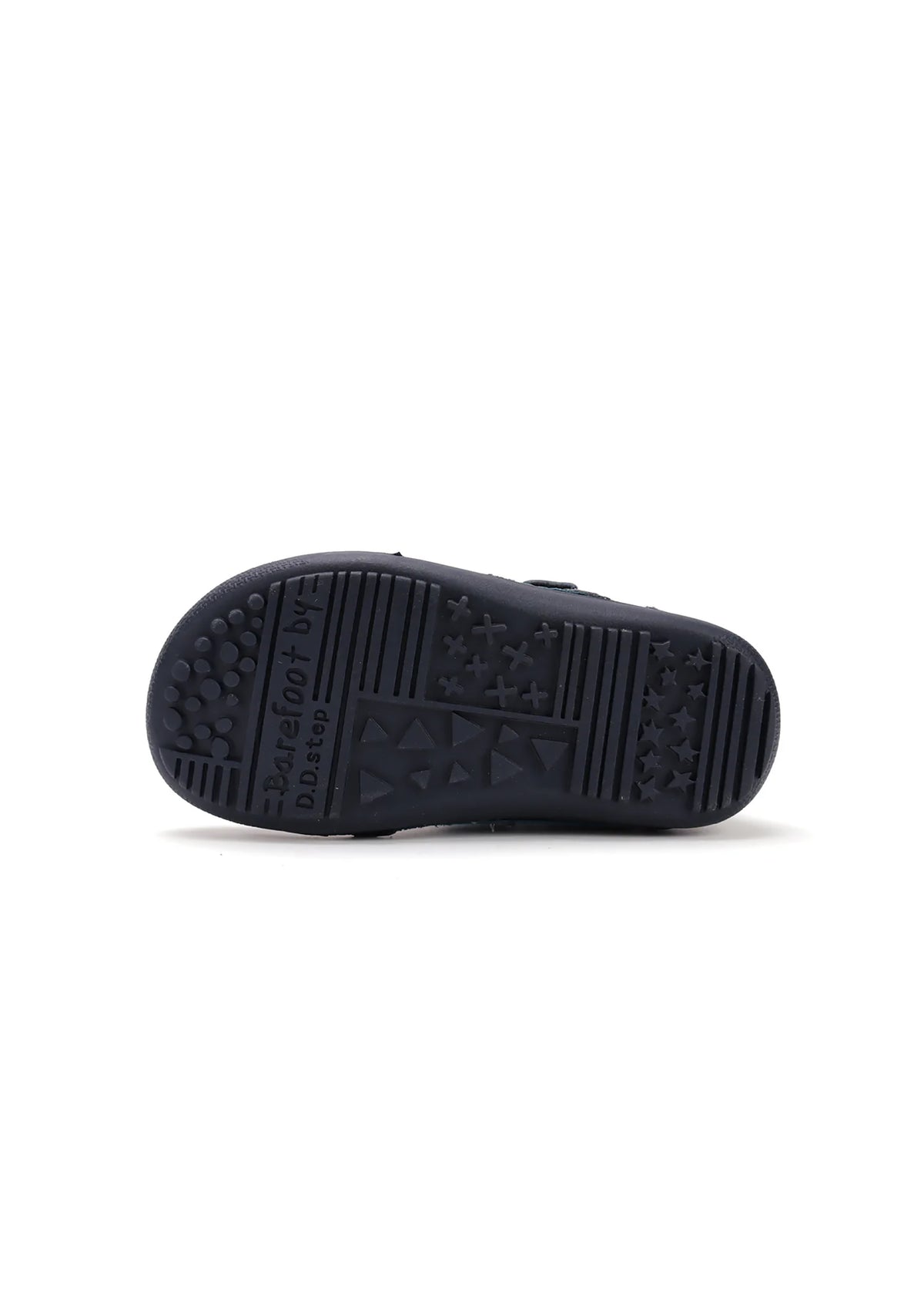 Children's barefoot sneakers, transitional season shoes - gray-blue leather