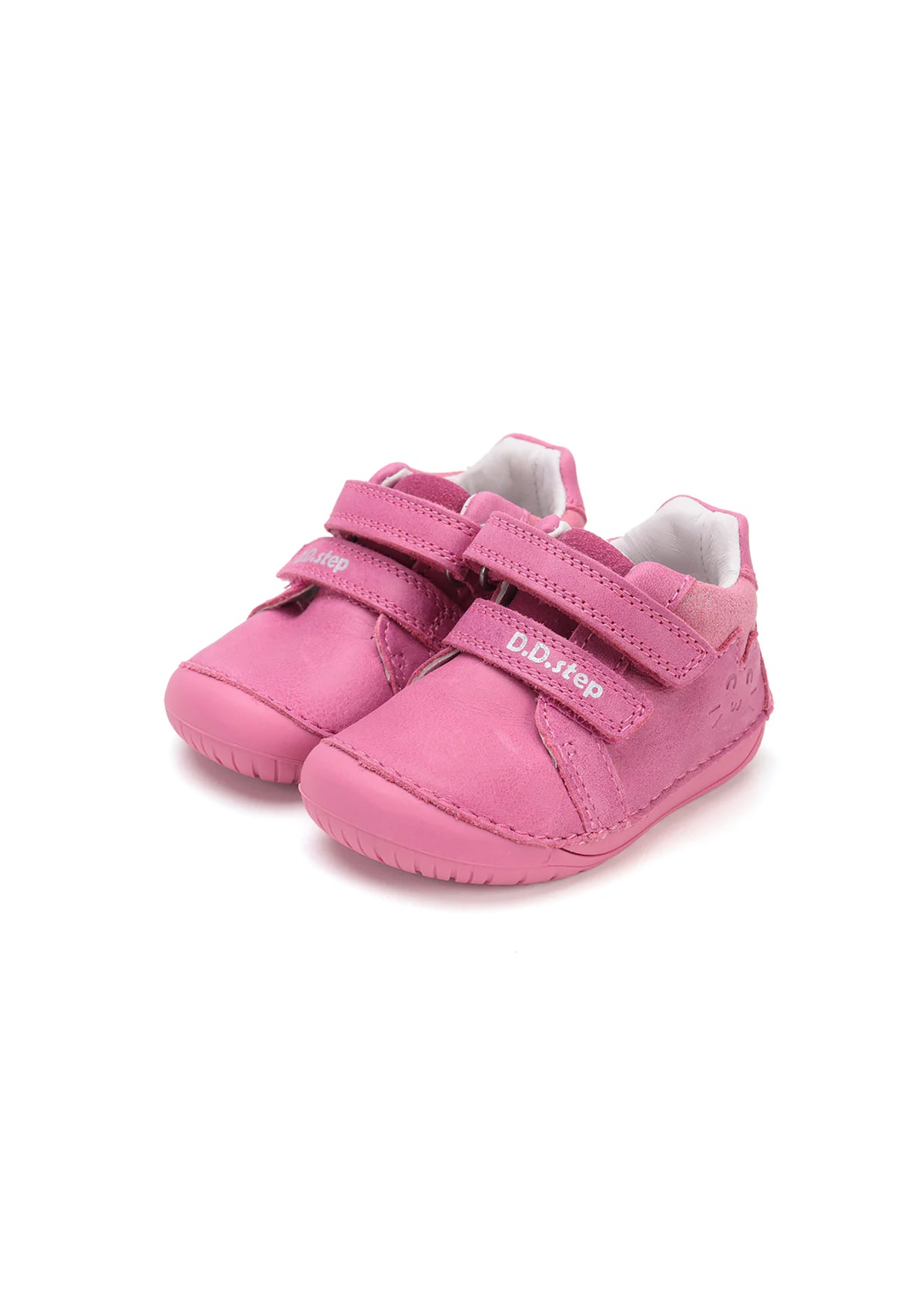 Lasten paljasjalkatennarit, välikausikengät - pinkki nahka, kissa
