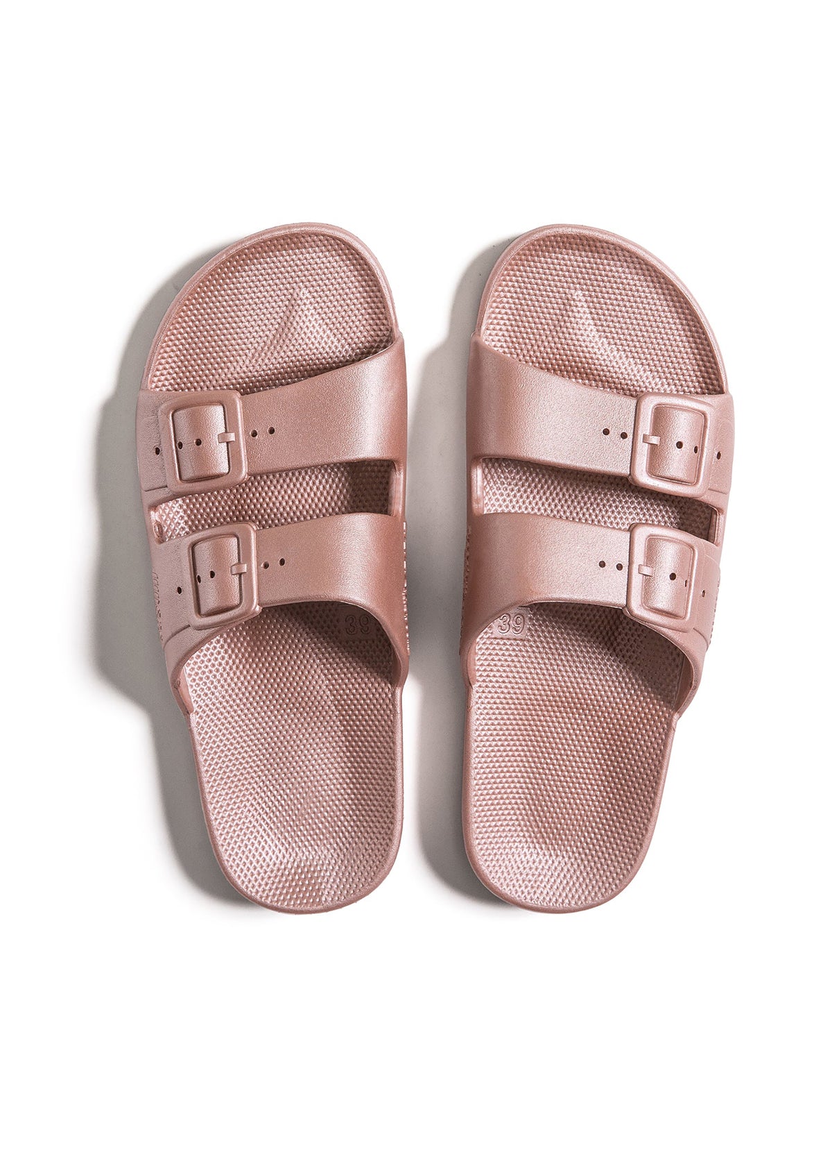 Freedom Moses sandals - slip-ons with two straps, Venus Shimmer, shimmering pink