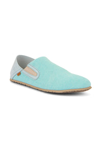 Paljasjalkakengät, Slip-On - mintunvihreä puuvilla, vegaaninen
