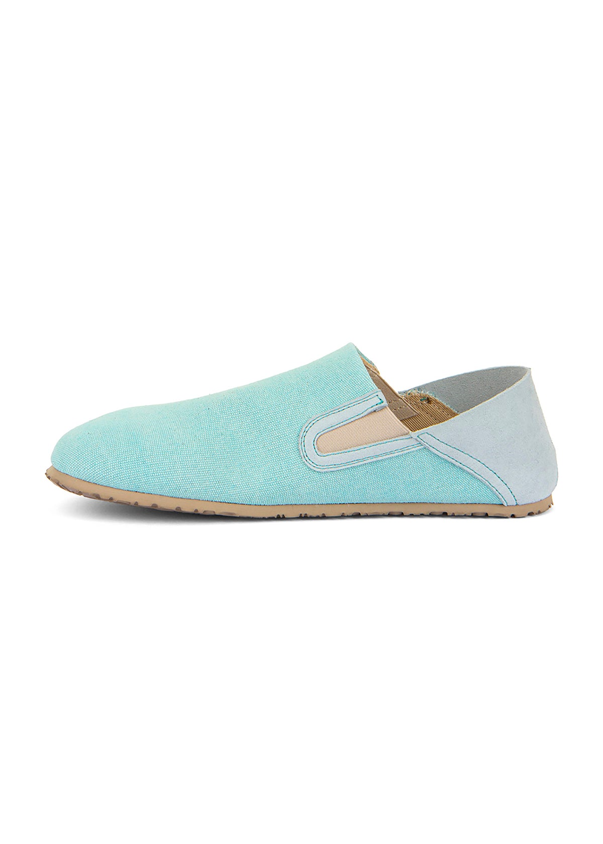 Paljasjalkakengät, Slip-On - mintunvihreä puuvilla, vegaaninen