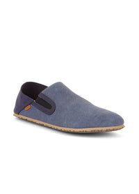 Paljasjalkakengät, Slip-On - sininen puuvilla, vegaaninen