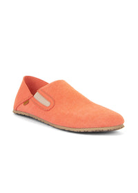 Barfotaskor, Slip-On - orange bomull, vegansk
