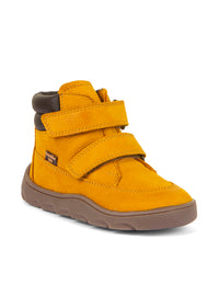 High-top barefoot shoes - transitional season shoes, Zeru TEX, yellow