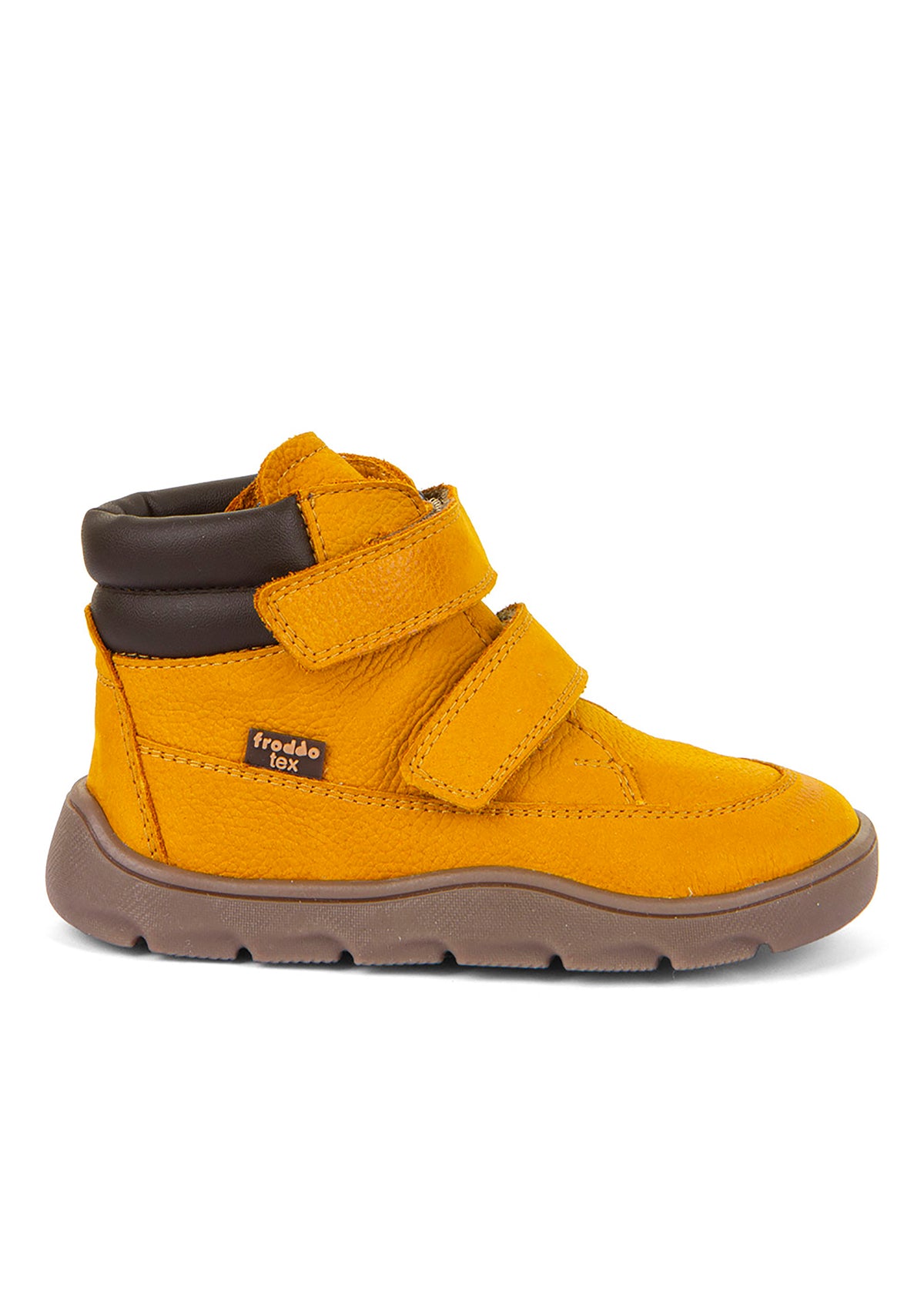 High-top barefoot shoes - transitional season shoes, Zeru TEX, yellow