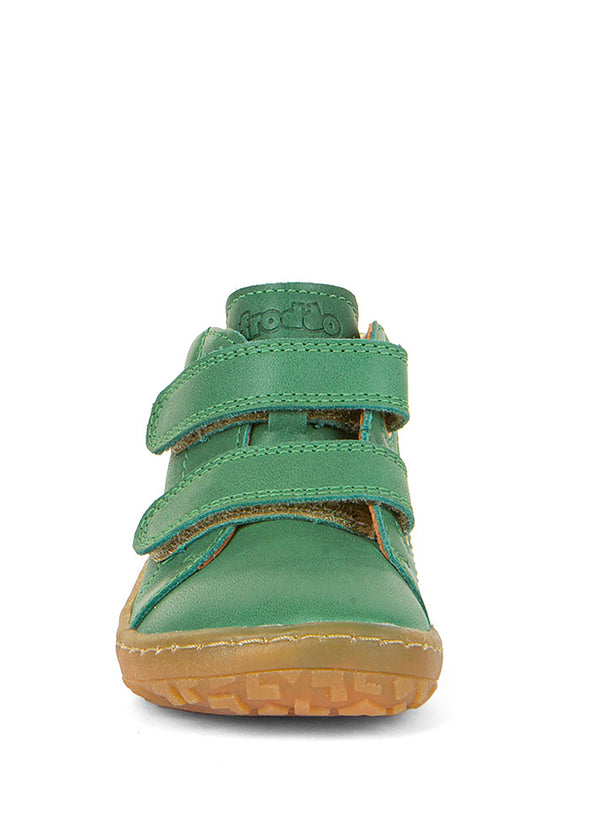 Children's barefoot shoes - green leather, Barefoot First Step