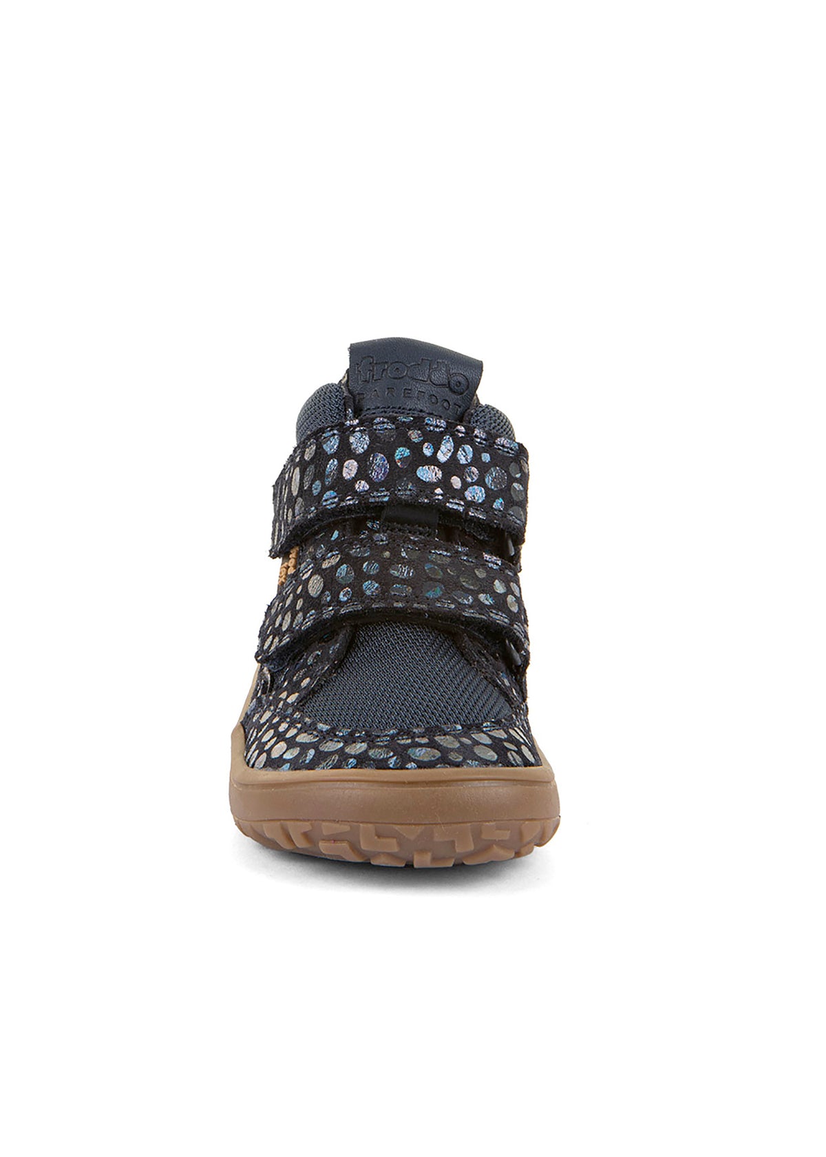 Ankle barefoot sneakers - transitional-season shoes, Autumn TEX, dark blue glitter