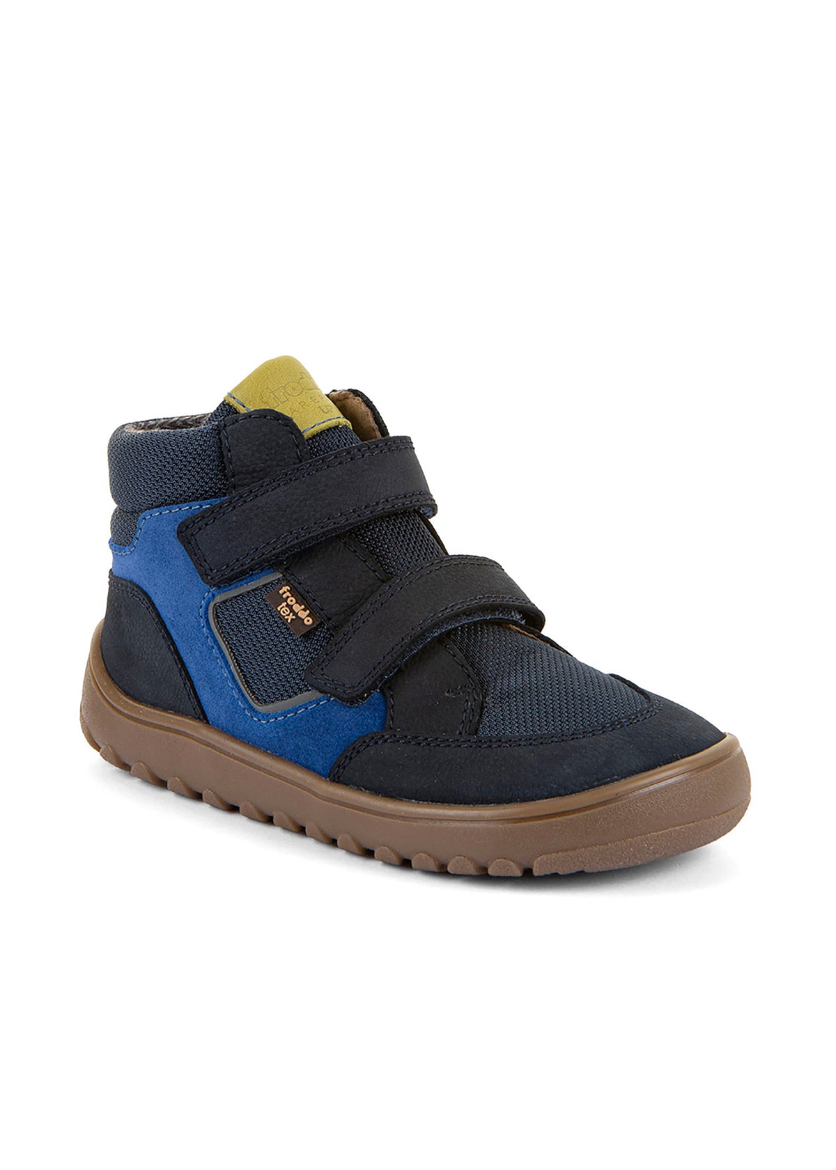 High-top barefoot sneakers - transitional-season shoes, Up Hill TEX, dark blue