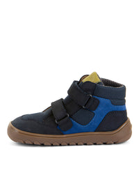 High-top barefoot sneakers - transitional-season shoes, Up Hill TEX, dark blue